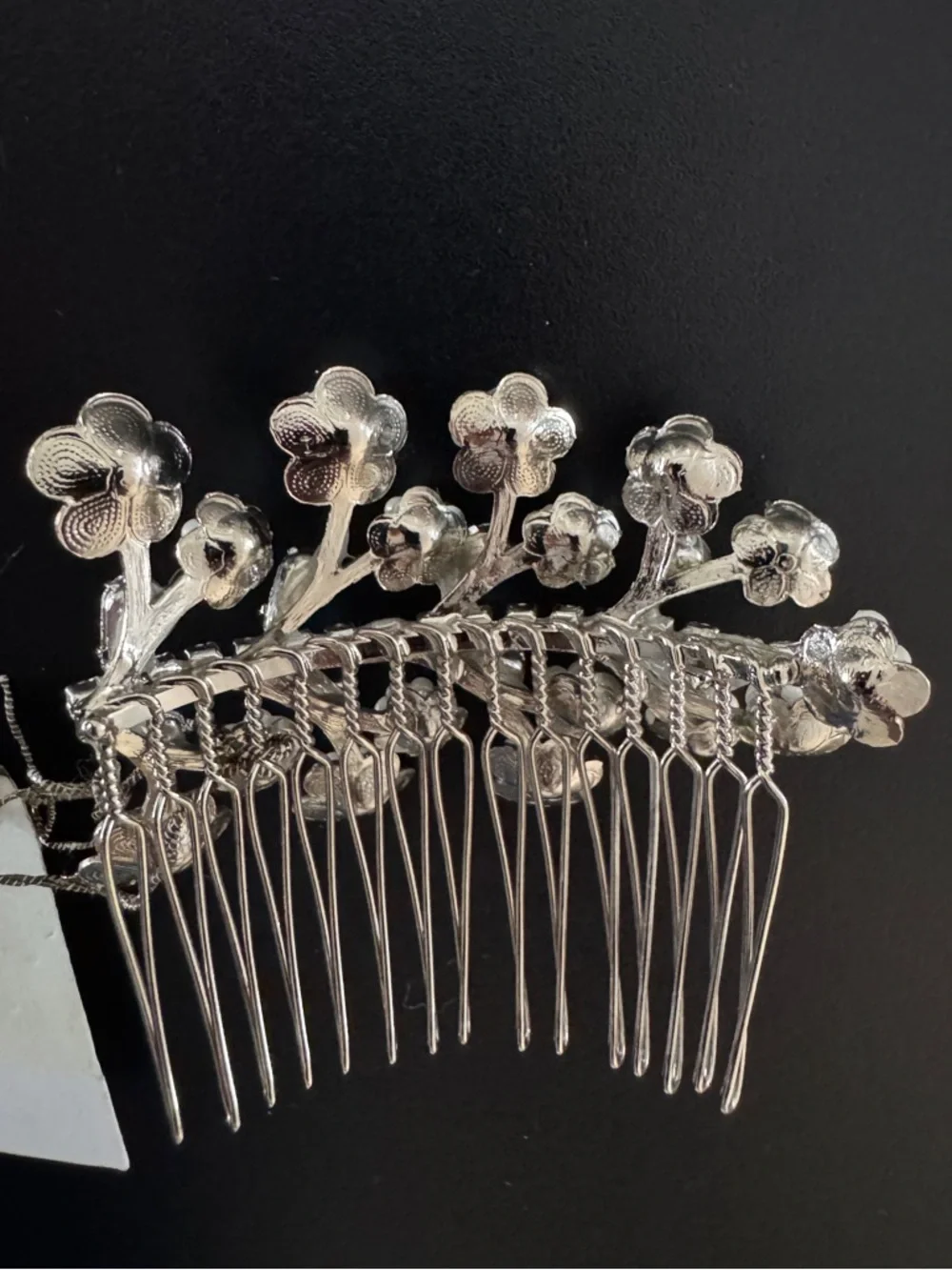 Vintage Maria Elena Headpiece Bridal‎ Pearl & Crystal Flower Hair Comb - White